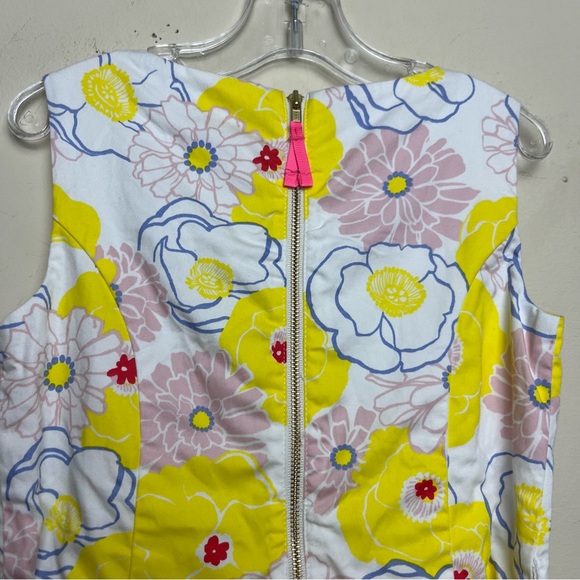 J. Crew Crewcuts Girls White floral sleeveless Sundress Yellow Pink Blue Poppy 6 - Picture 4 of 15